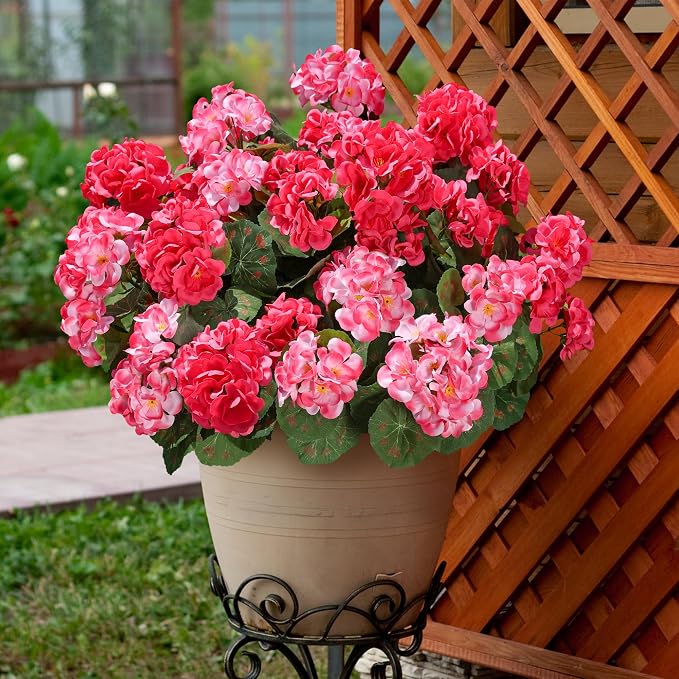 Artificial Geranium Fake Flowers - Image 3