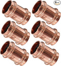 6PK Copper Press Fittings 1 inch Copper Coupling by JIANBENKJ