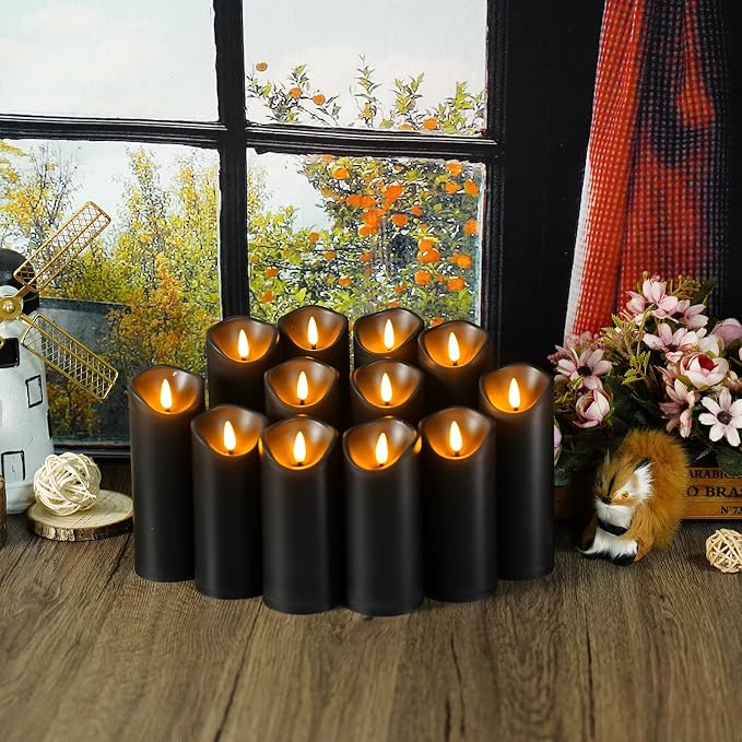 Nimiko Flameless Candles with Remote, Battery Operated Flickering Flameless - Image 4