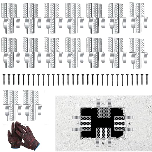 16 Pack Stainless Steel Drywall Patch Repair Clips, Heavy-Duty Wall Patch Clip by EverytingforYou