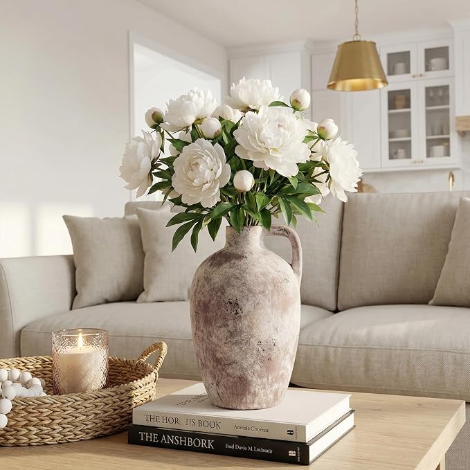 Ceramic Flower Vase with Handles - Image 5