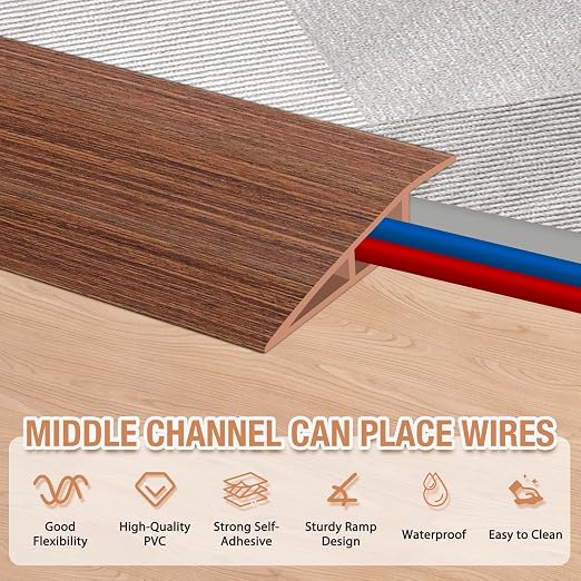 Floor Transition Strip Self Adhesive Vinyl Door Threshold Strip | Rubber - Image 3