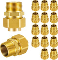 Frienda 16 Pack CSST Gas Line Fittings 3/4'' NPT Brass Male Adapter | Hex Nipple by Frienda