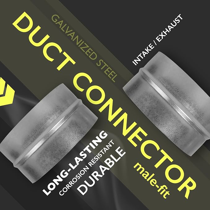 6 Inch Duct Connector for HVAC Ducting, Dryer Vent Hose - Image 3