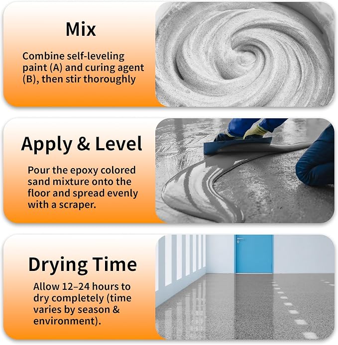 Epoxy Colored Sand Floor Paint, Leveling Epoxy, Wear-Resistant & Non-Slip - Image 5