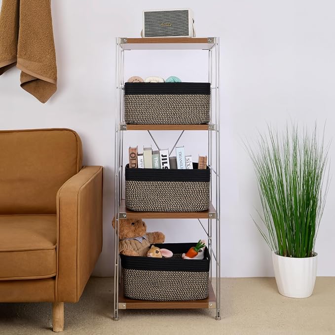 MiniArk Large Storage Baskets for Organizing, Baby Nursery, Toy Bins Box - Image 4
