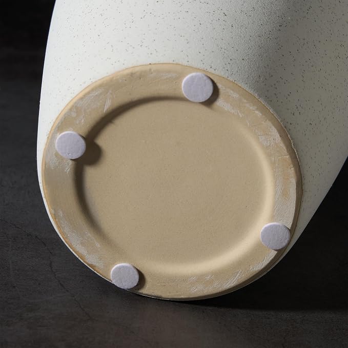 9.5 Inch Ceramic Flower Vase, Modern Farmhouse Rustic Home Decor, Dining Table - Image 4