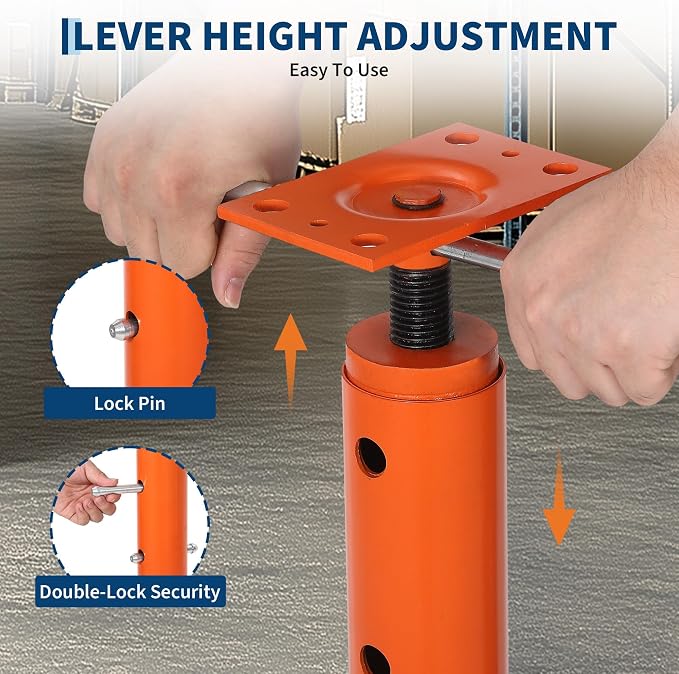2 Pack Jack Post, House Floor Jack 53"-93", 18000 LBS Basement Jacks | Heavy - Image 6