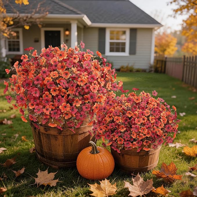 Artificial Fake Fall Plants Flowers - Image 4