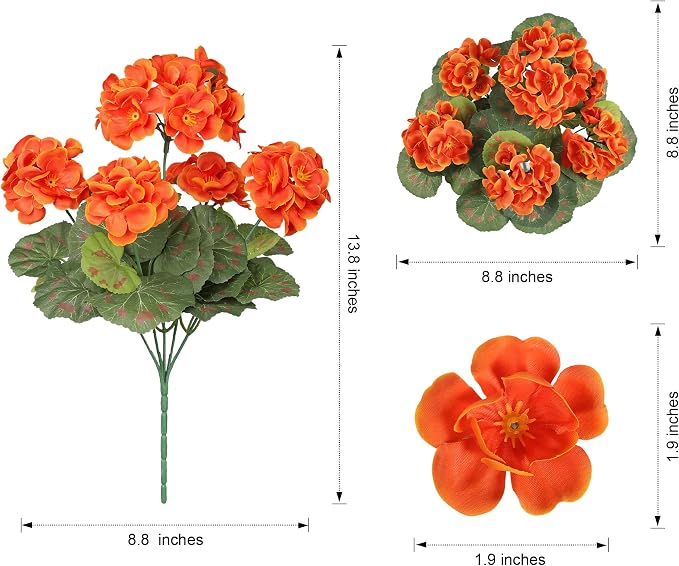 Fake Geraniums Artificial Flowers - Image 6
