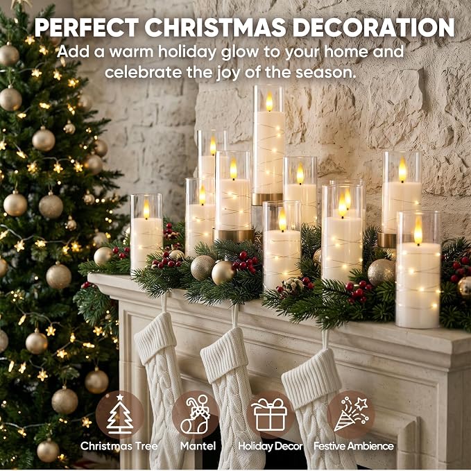 Raycare 18 Pcs Flameless Battery Operated Pillar Candles - Image 3