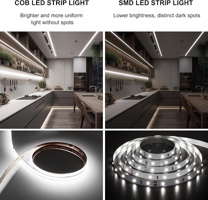 Pandery COB LED Strip 32.8ft, Dimmable Strip Lights, 6000K Daylight Super - Image 5