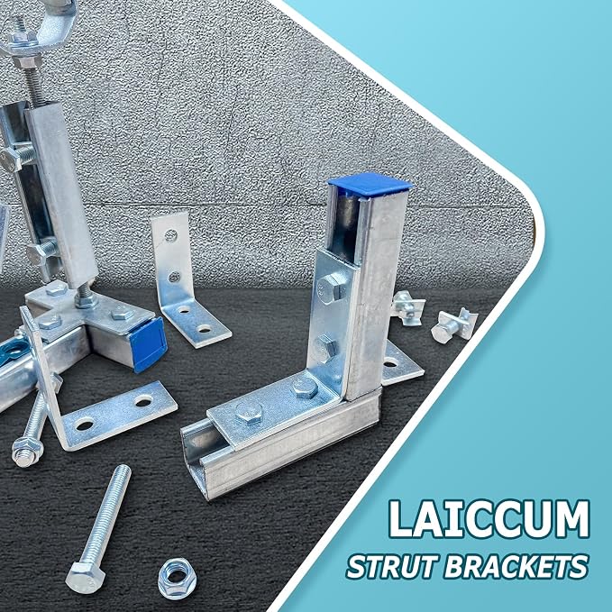 4Pcs 4 Hole 90 Degree Bracket for 1 5/8 Strut Channel, Heavy Duty L Brackets - Image 6