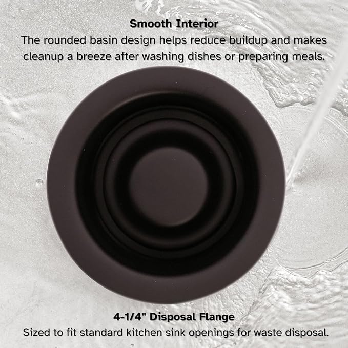 Westbrass A2089-12 4-1/4" Kitchen Sink Waste Disposal Drain Flange and Stopper - Image 8