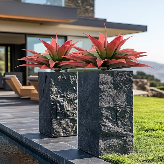 Ttranewsoo Artificial Agave Plants, Large UV Resistant Fake Agave Planters - Image 4