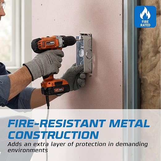4 Pack - 4x2” Rectangle Steel Electrical Box| 1-7/8" Deep Box - Image 6