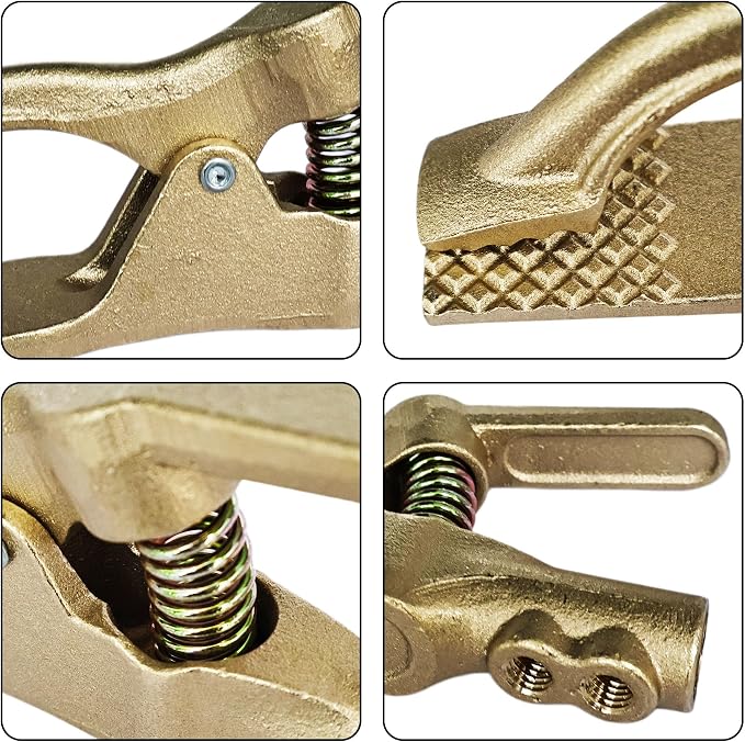 500-Amp Welding Ground Clamp, Heavy-Duty Brass Earth Clamp - Image 5