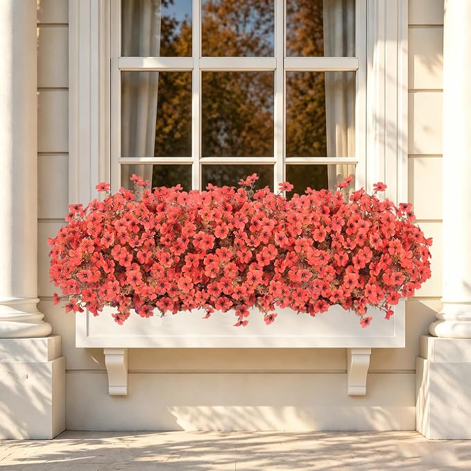 Artificial Faux Mums Flowers Plants - Image 4