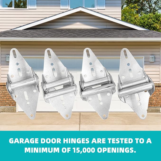 8 Pcs Garage Door Hinges #1#2#3#4 | Heavy Duty Steel, Galvanized Finish - Image 4