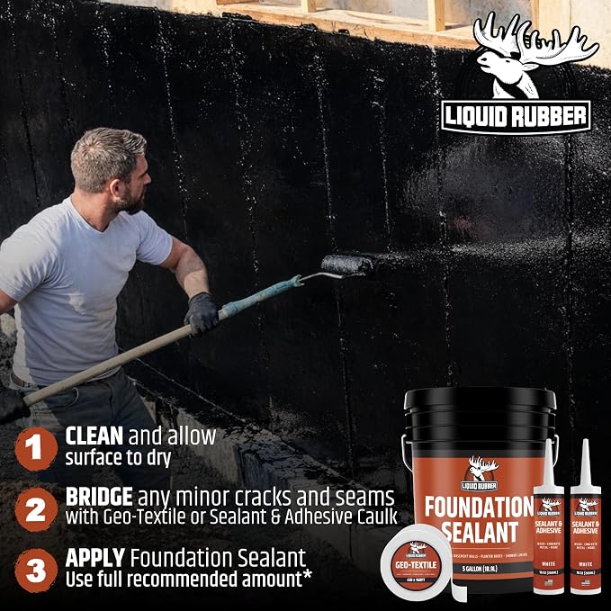 Liquid Rubber Exterior Foundation Kit - 5g Foundation Sealant - Image 6