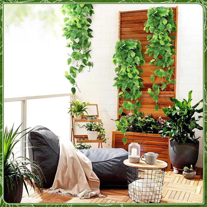 2-Pack Fake Hanging Plants, Faux Hanging Plant Artificial Greenery - Image 7