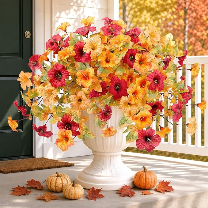 4PCS Extra Big Artificial Hanging Fall Flowers Fake Plants by Alupssuc