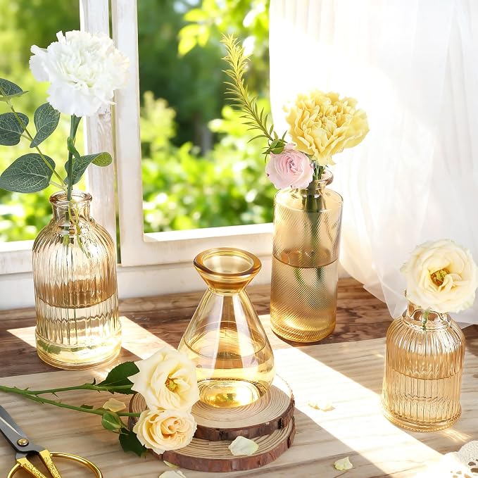 UPBUD Gold Glass Bud Vases Set of 36, Mini Flower Vase - Image 6