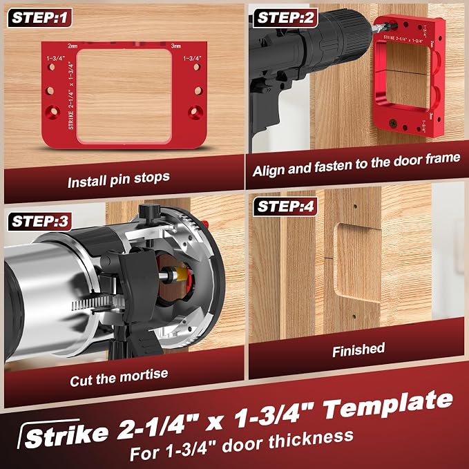Door Latch and Strike Plate Mortise Tool - Image 4