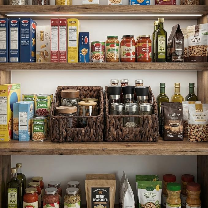StorageWorks Pantry Baskets for Organizing, Handwoven Brown Baskets, Wicker - Image 5