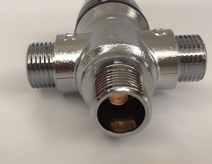 Three-way Thermostatic Mixing Valve, 1/2NPT Connections, Solid Brass - Image 3