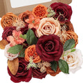 Serwalin Artificial Fall Flowers, Fake Silk Orange Flowers by Serwalin