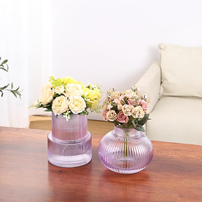Ribbed Glass Vases, Modern Vase - Image 6