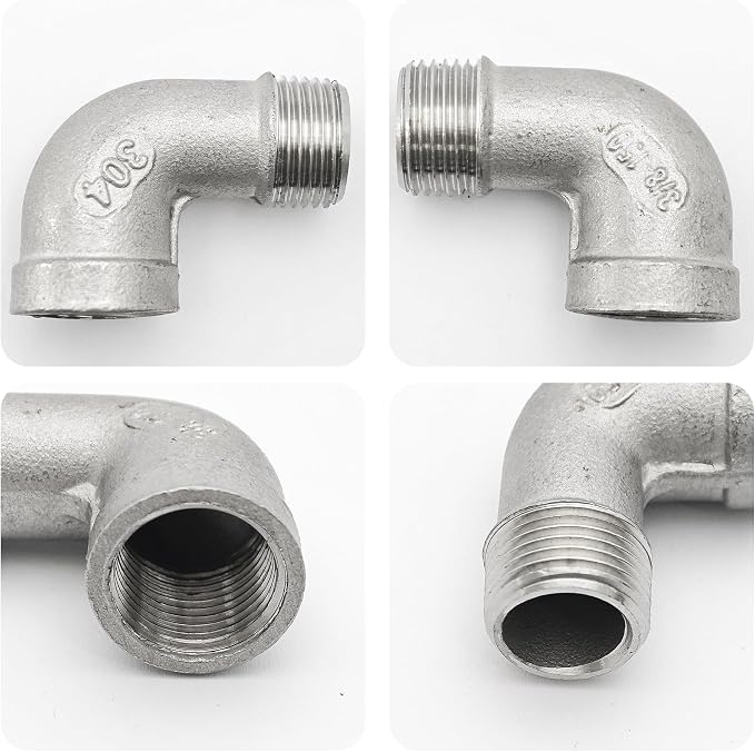 2Pcs 90 Degree Street Elbow, 3/8" NPT Male x 3/8" NPT Female, 304 Stainless - Image 3