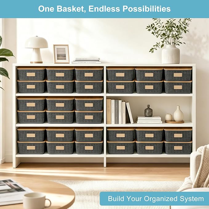 4 Pack Plastic Storage Bins - Image 6