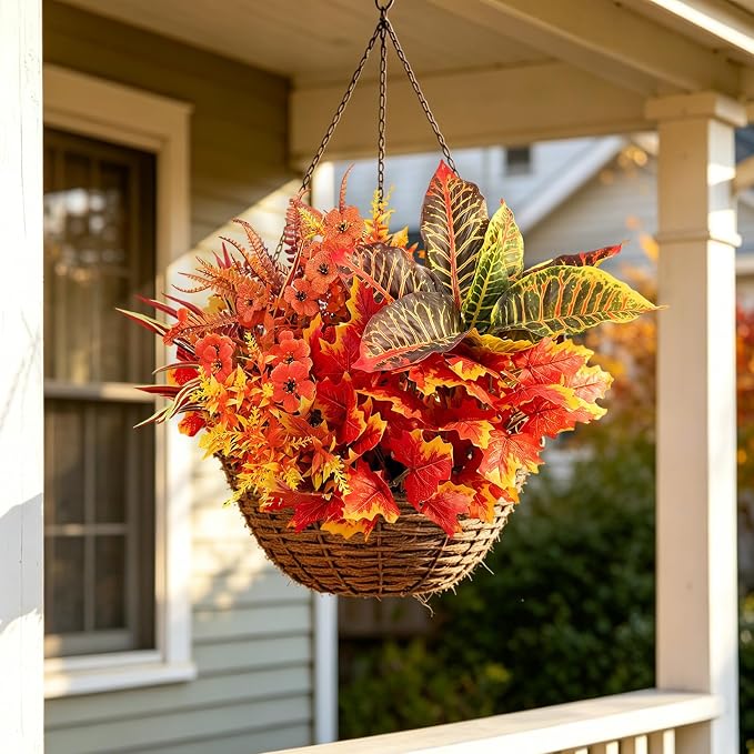 Artificial Fall Flowers for Outdoors Fake Plants Fall Decor, Faux Plants UV - Image 7