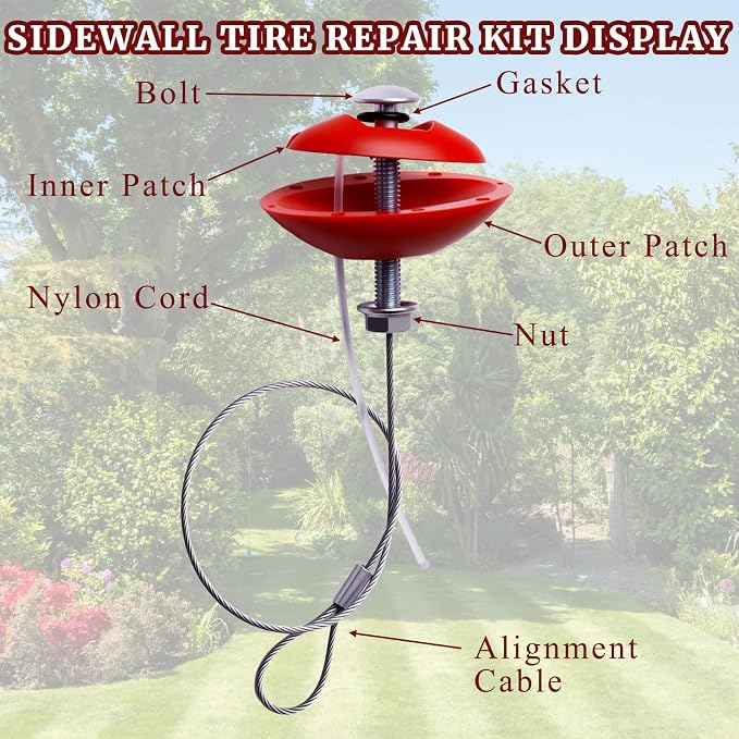 Sidewall Tire Repair Kit Portable Side Wall Slug Emergency Repair Tool - Image 8