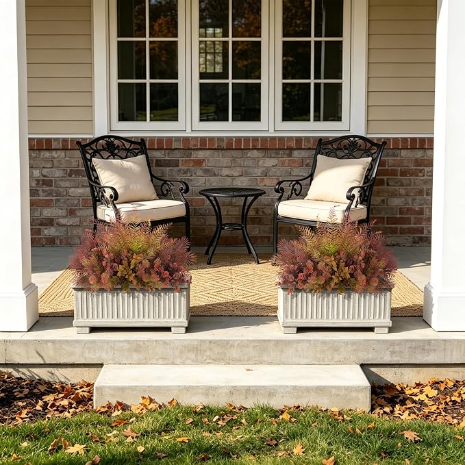 Hrobek 8 Bundles Fall Outdoor Faux Fake Plants UV Resistant | Realistic - Image 8
