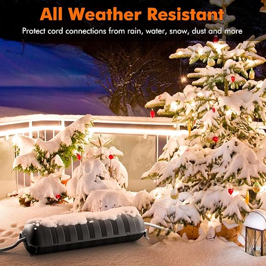 RESTMO 2 Pack Outdoor Extension Cord Cover, IP44 Waterproof Electrical Box | - Image 6