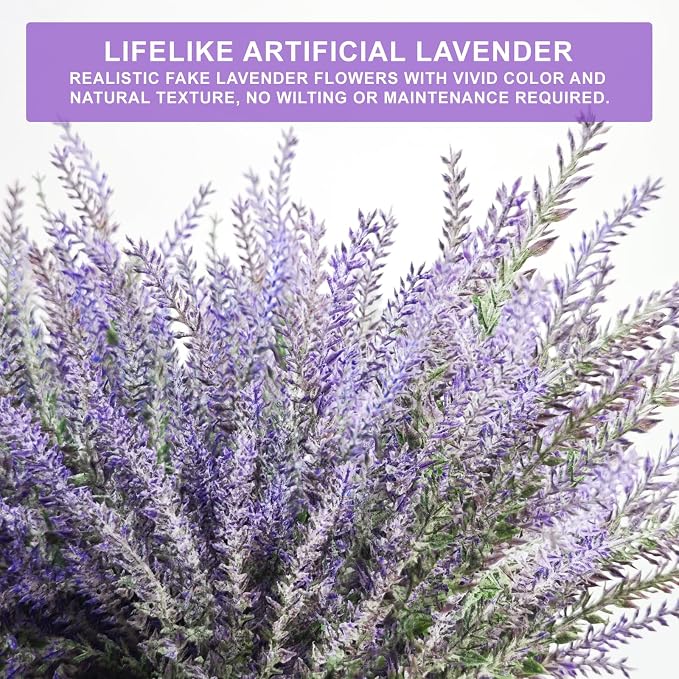 TURNMEON 20 Bundles Artificial Lavender Flowers - Image 5