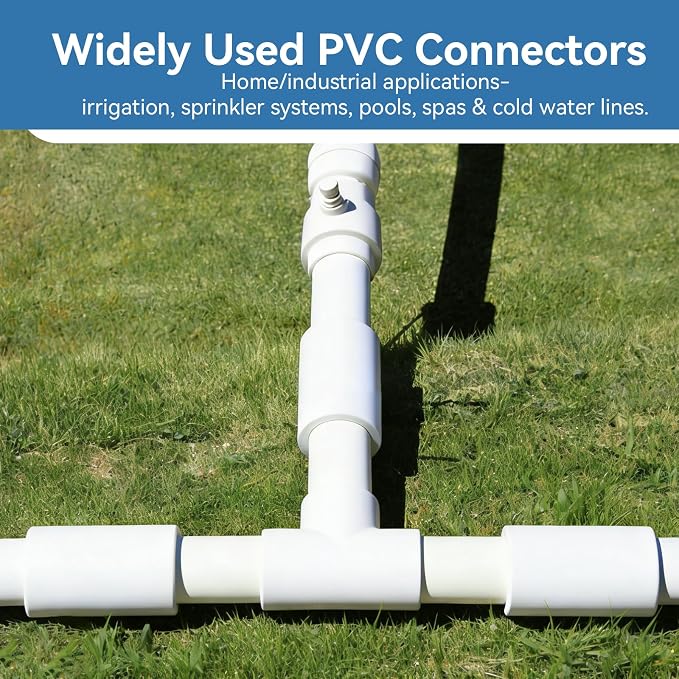 2Pack 2 Inch White PVC Pipe Coupling, Socket x Socket, Schedule 40 Heavy Duty - Image 5