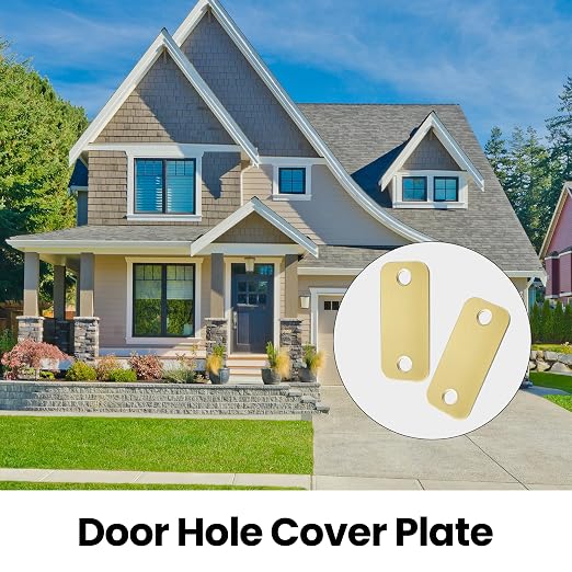1" x 2-1/4" Door Hole Cover Plate, Stainless Steel Door Strike Filler Plate | - Image 7