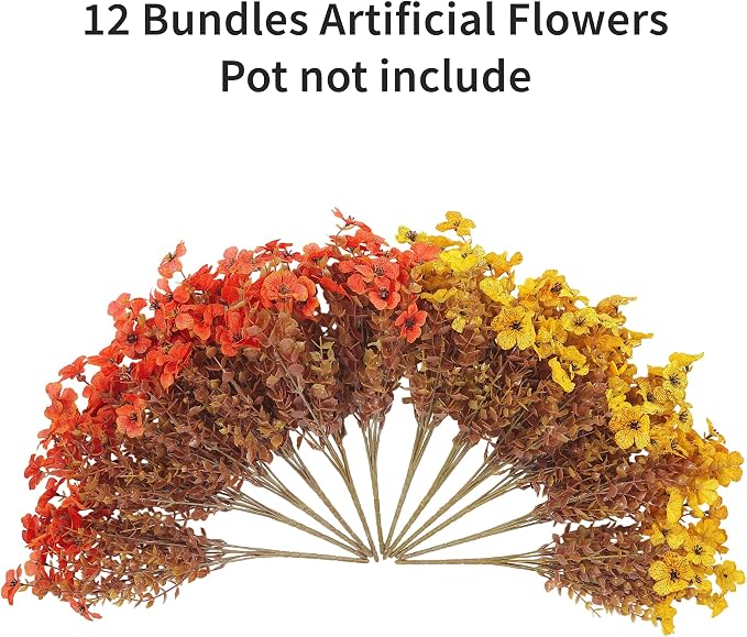 Artificial Fake Mums Flowers Plants - Image 2