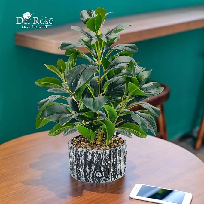 Der Rose 15.7" 2Pcs Faux Money Leaf Plants Indoor - Image 5