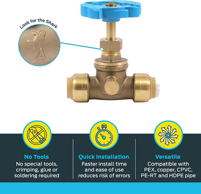 SharkBite 1/2 Inch Stop Valve - Image 3