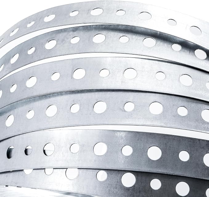 2 Pack Galvanized Metal Pipe Strap, 3/4 Inch x 100 Feet 24 Gauge Metal Strapping - Image 3