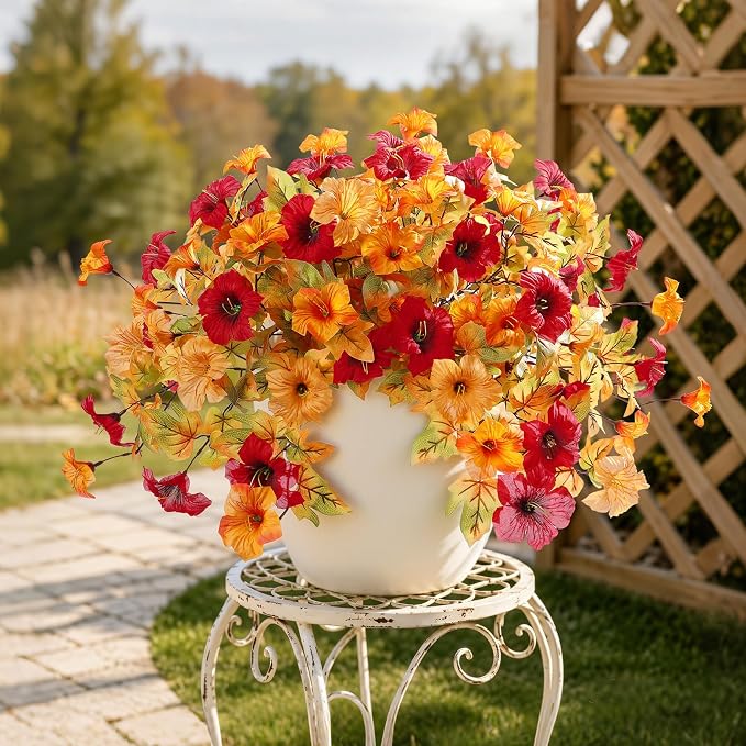 Alupssuc 8PCS Artificial Fall Flowers Fake Plants - Image 9