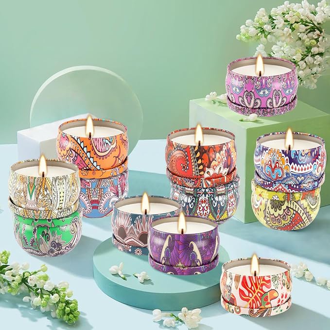 YOROXRG Scented Candles 36 Pack Soy Wax Travel Tin Jar Candles - Image 4