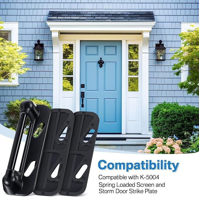 Enhon 3 Pack Screen Door Spring Strike Plate | Spring Loaded Screen and Storm - Image 2