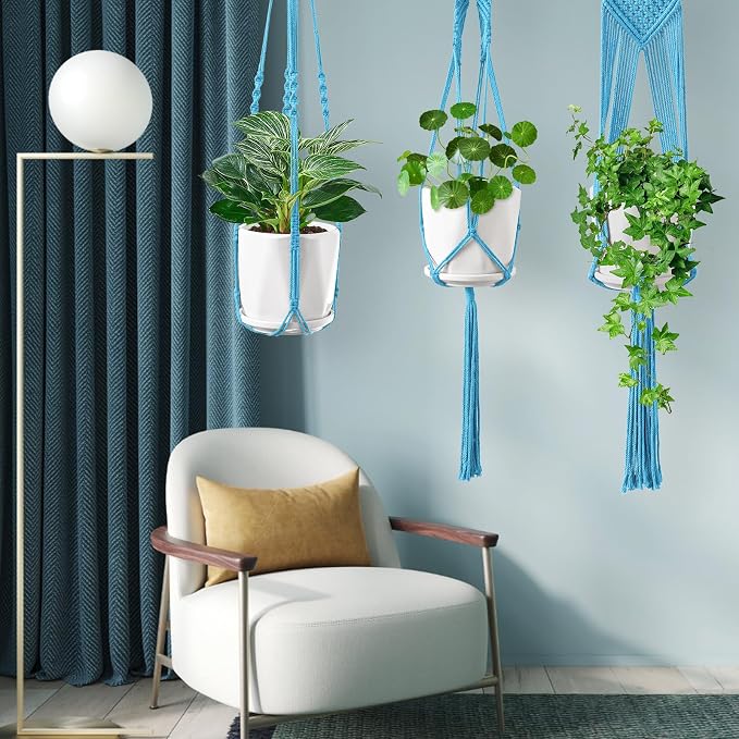 SFENNGPET Macrame Plant Hangers, handmade macromay plant hangers, indoor flower - Image 3