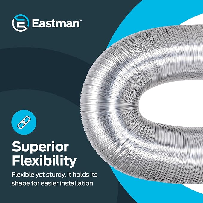Eastman 8 Foot ArmorFlex Dryer Vent, Flexible Aluminum Duct - Image 4
